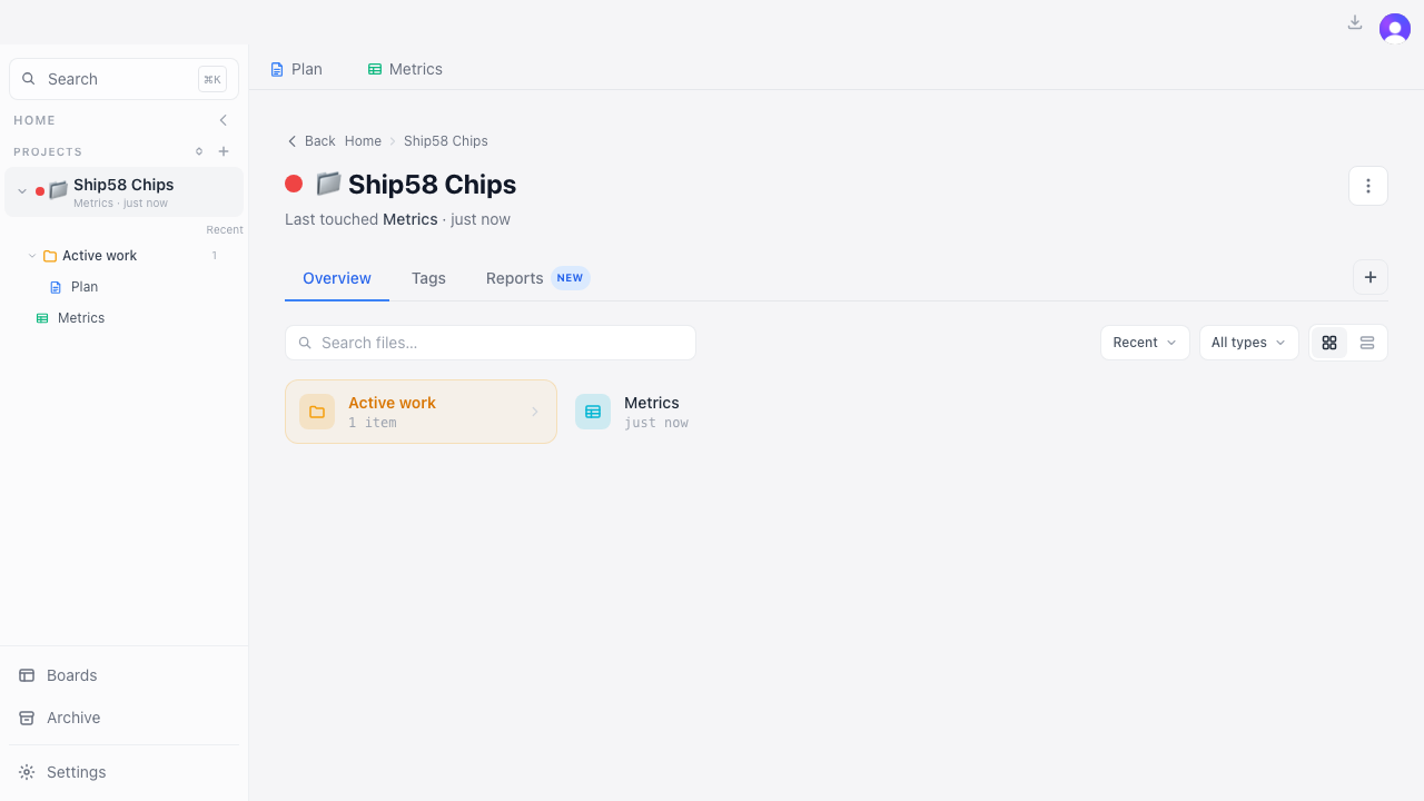 Chips in Grid view