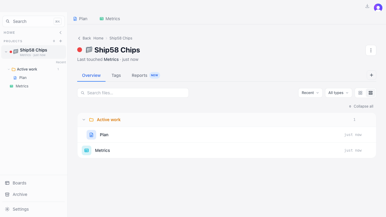 Chips in List view
